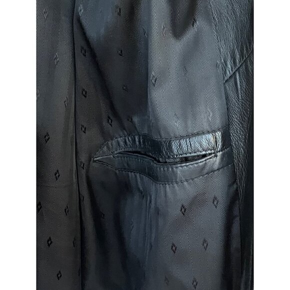 Neiman Marcus vintage leather jacket 44 chest - Picture 8 of 9
